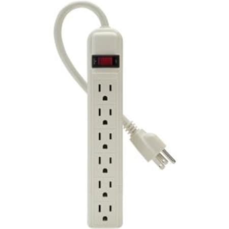 Fasttrack VP2983 3 ft. Cord 6-Outlet Power Strip - Plastic FA3543277
